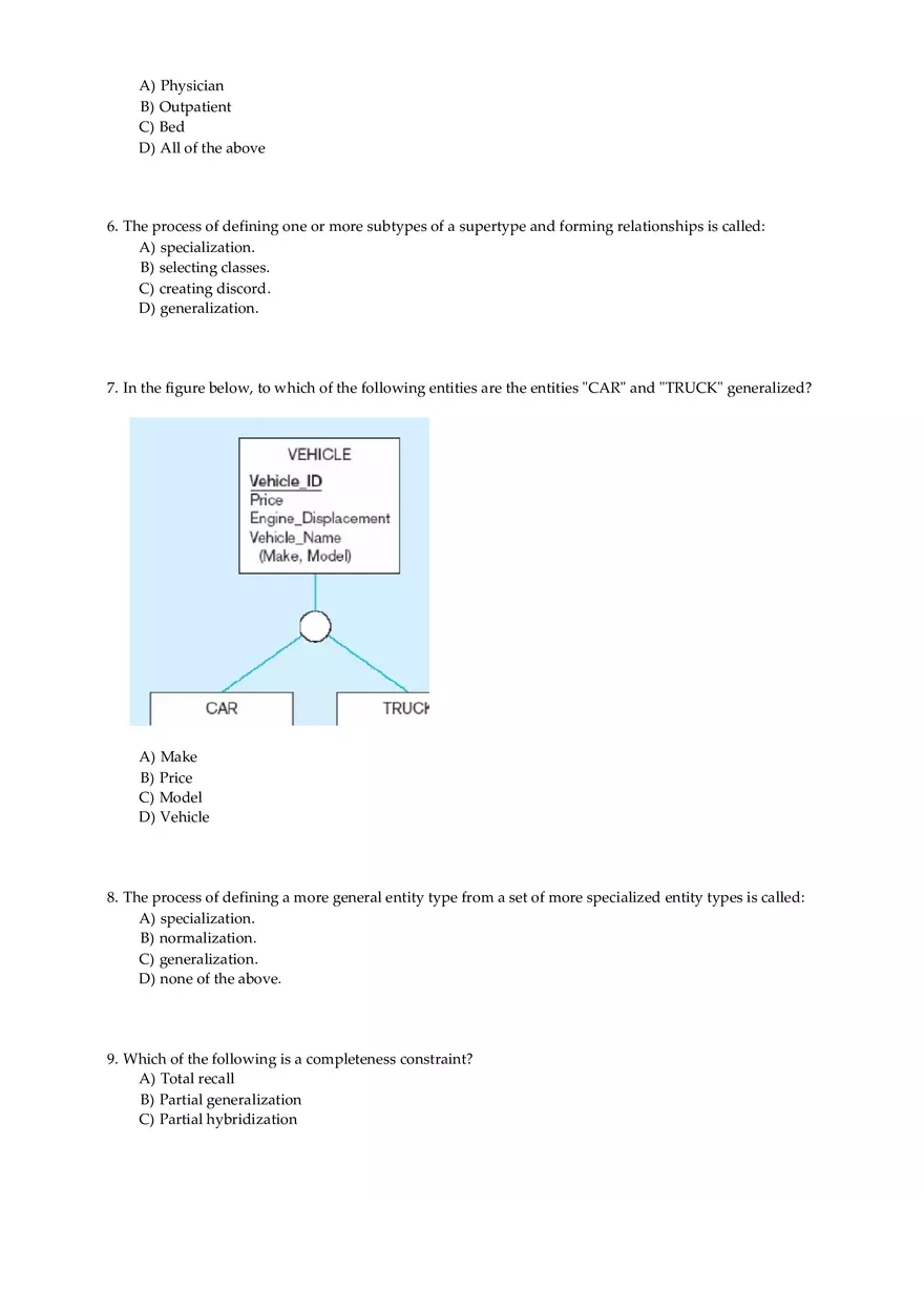 Entity-Relationship Modeling and Subtypes - Quiz - Page 21
