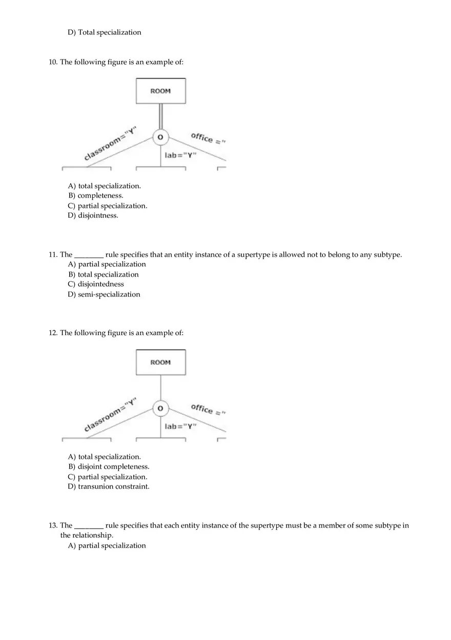 Entity-Relationship Modeling and Subtypes - Quiz - Page 22