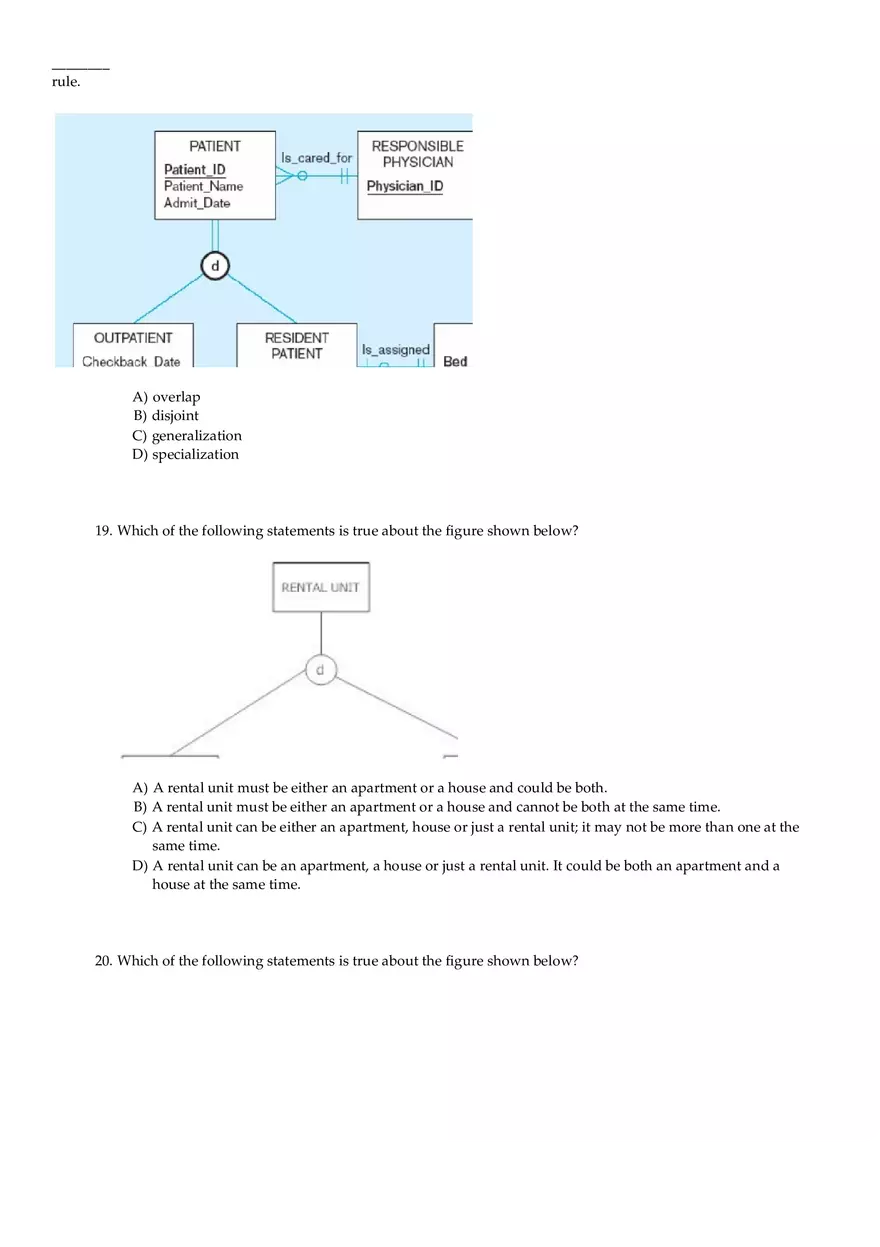 Entity-Relationship Modeling and Subtypes - Quiz - Page 24