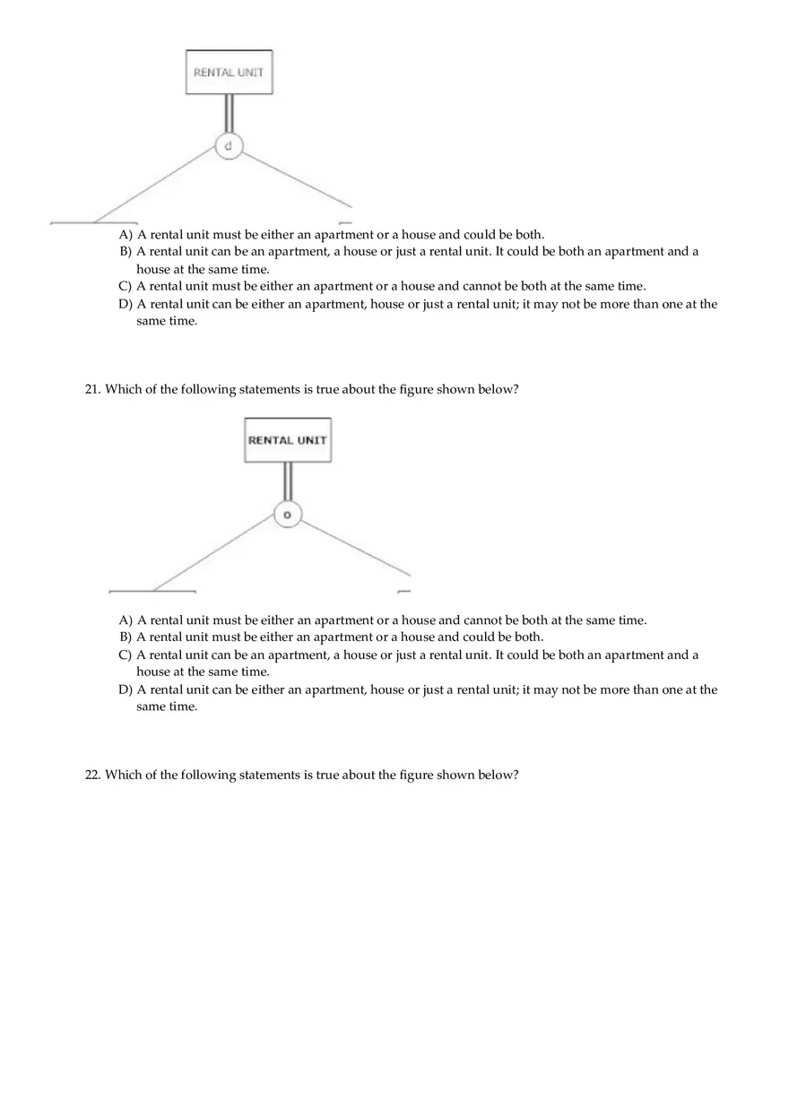 Entity-Relationship Modeling and Subtypes - Quiz - Page 3