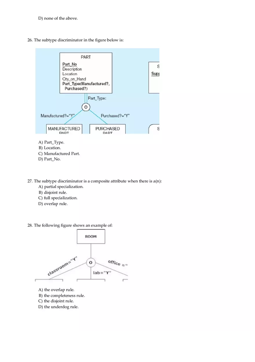 Entity-Relationship Modeling and Subtypes - Quiz - Page 5