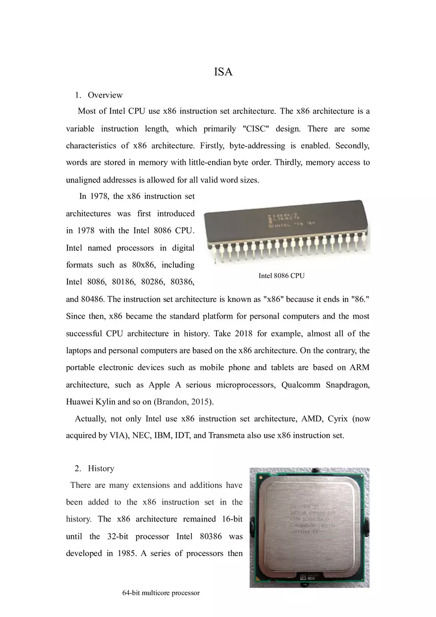 Intel ISA - Page 1