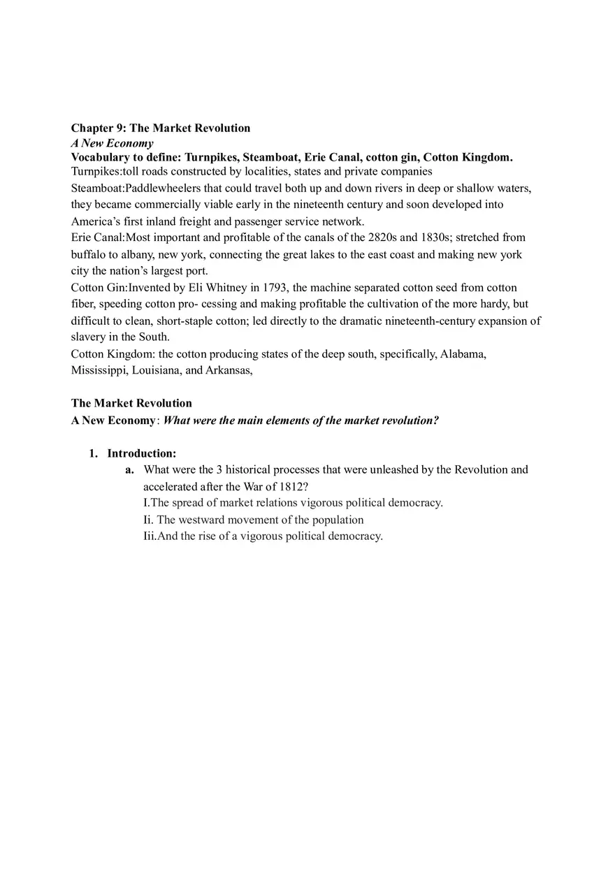 Chapter 9 The Market Revolution - Page 1