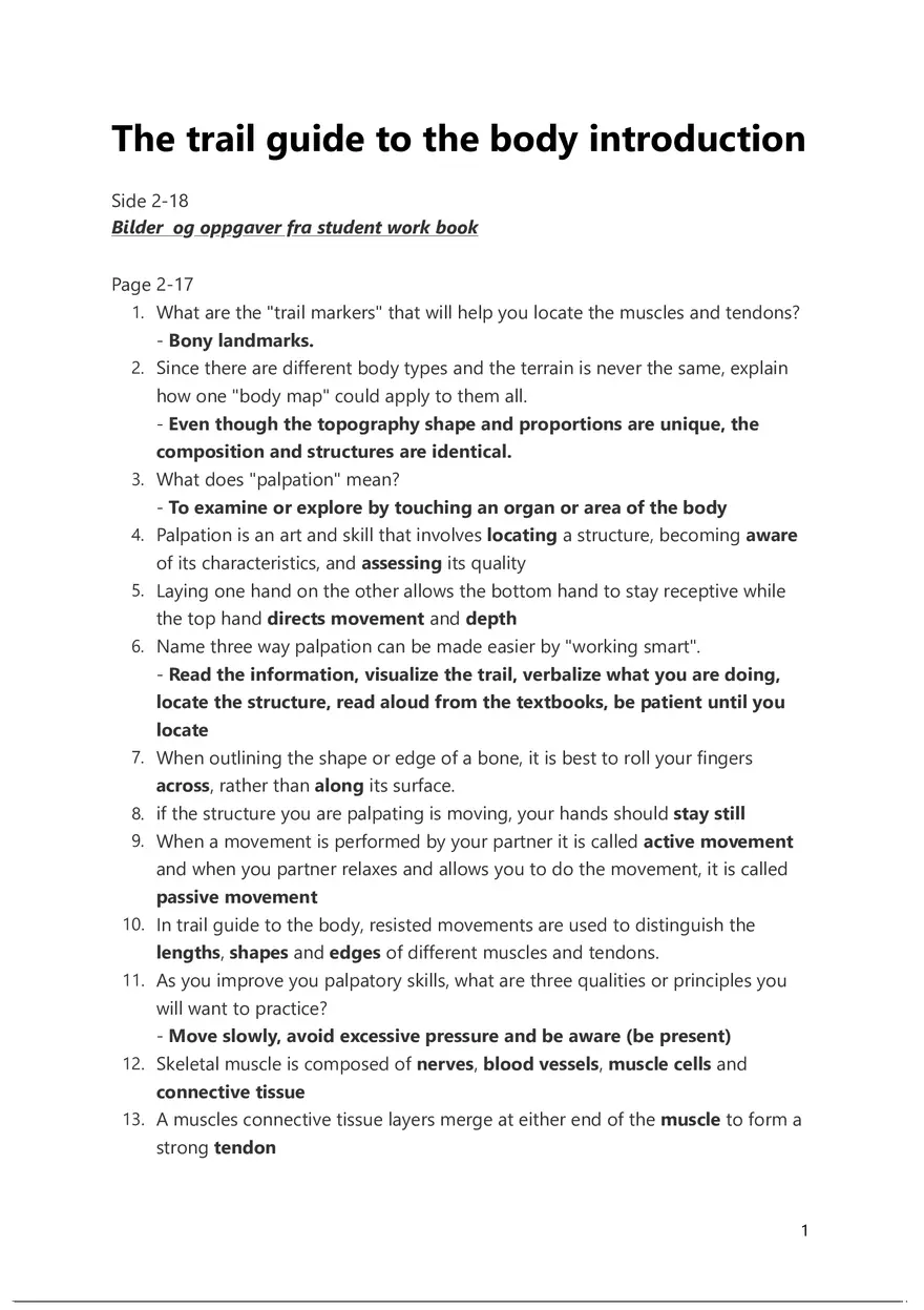 The Trail Guide to the Body Introduction - Page 1