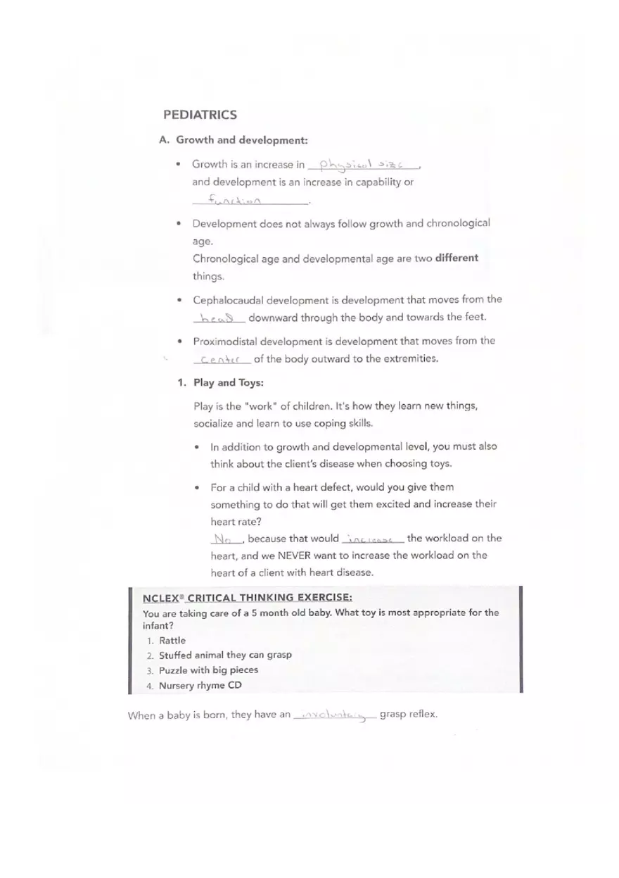 Pediatrics Hurst Workbook Med Surg - Page 1