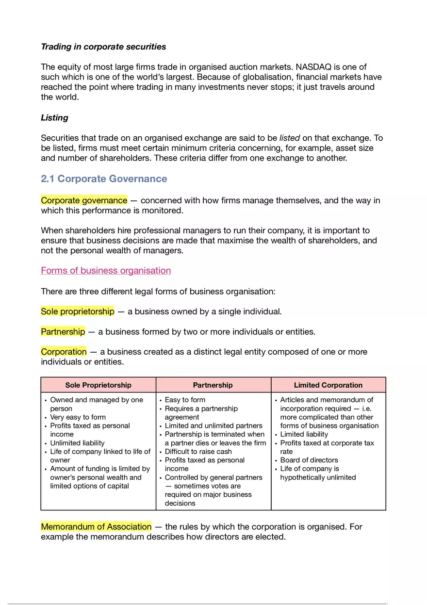 Business Finance Lecture 1 - Page 8