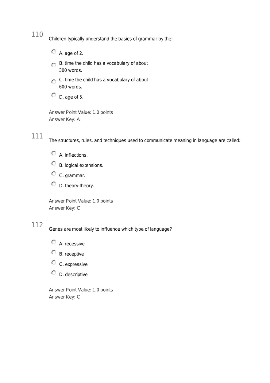 Early Childhood - Body and Mind Answers Part 5 - Page 1