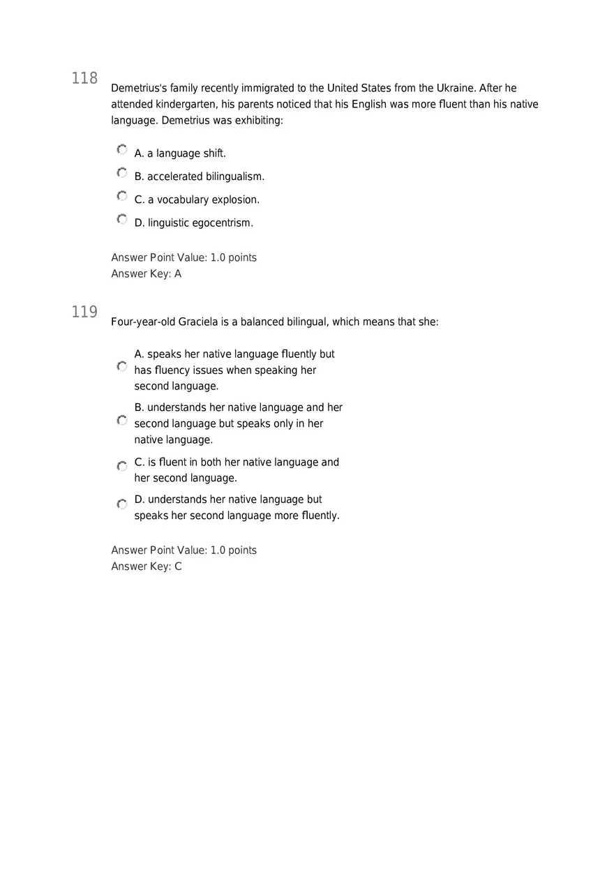 Early Childhood - Body and Mind Answers Part 5 - Page 4