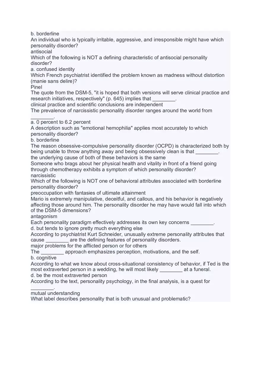 Personality Psychology Study Materials - Page 19