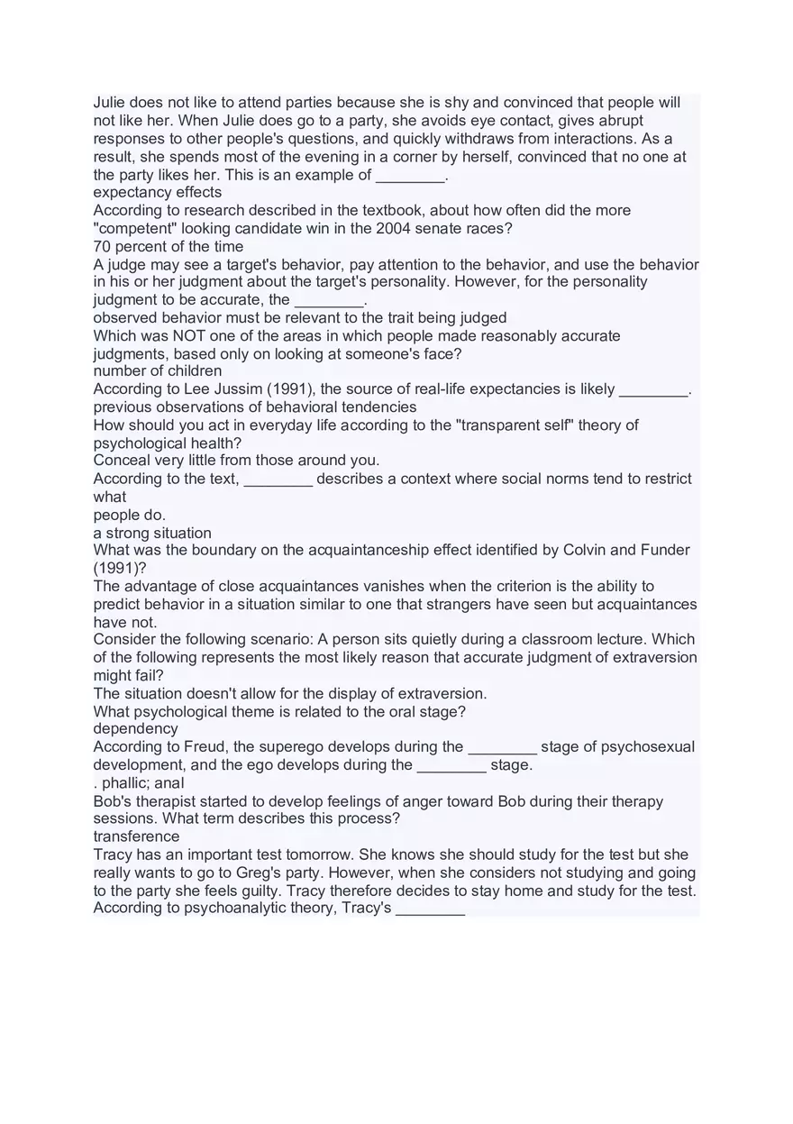 Personality Psychology Study Materials - Page 5