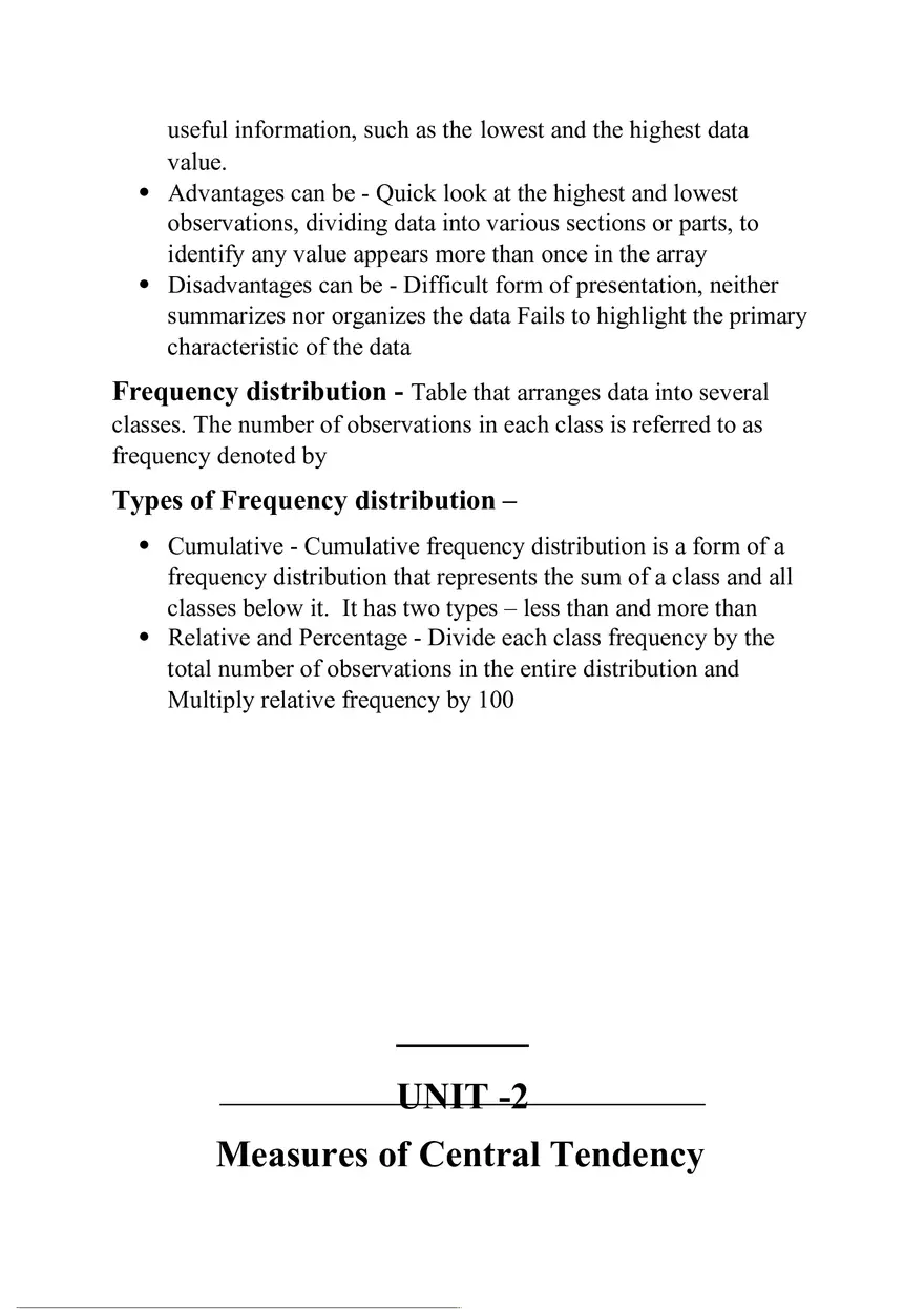 Business Statistics Full Notes - Page 10