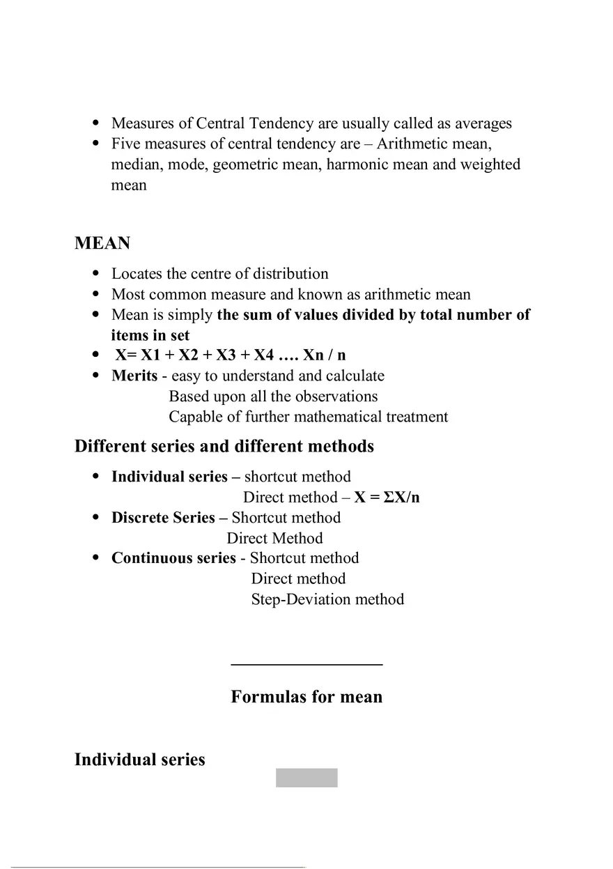 Business Statistics Full Notes - Page 11