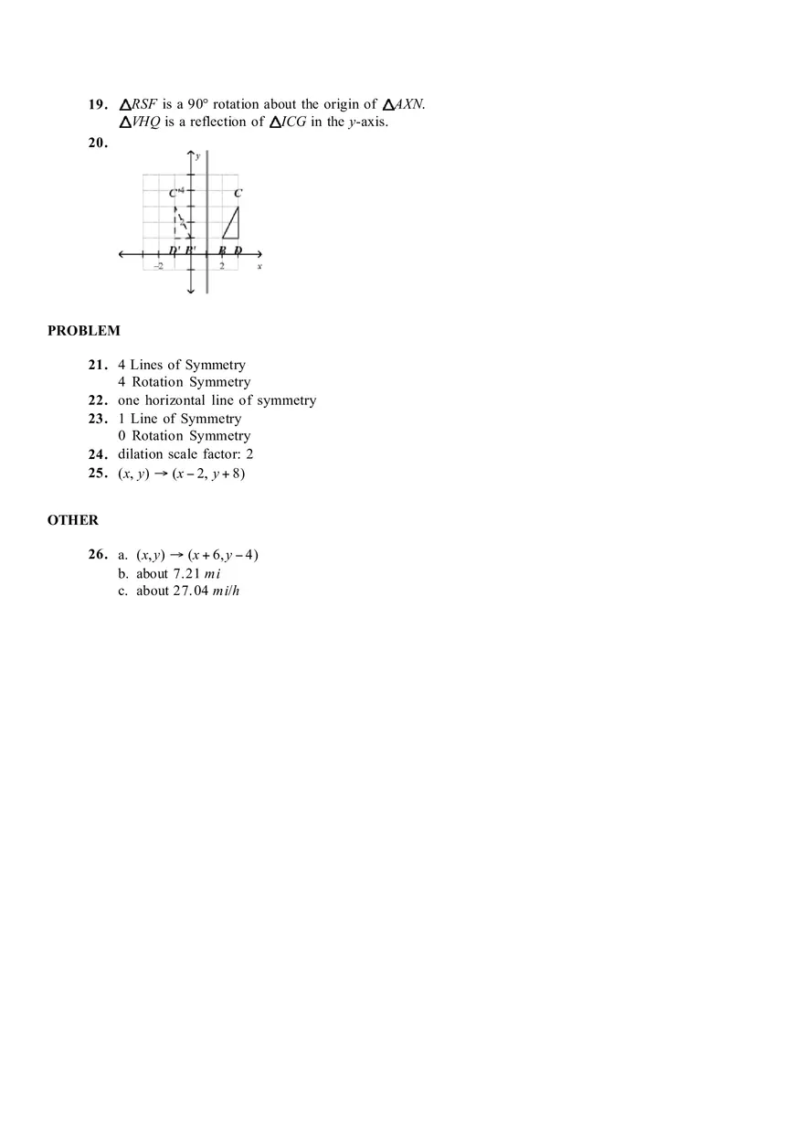 Geometry A Chapter 4 Test Review Answer Key - Page 2