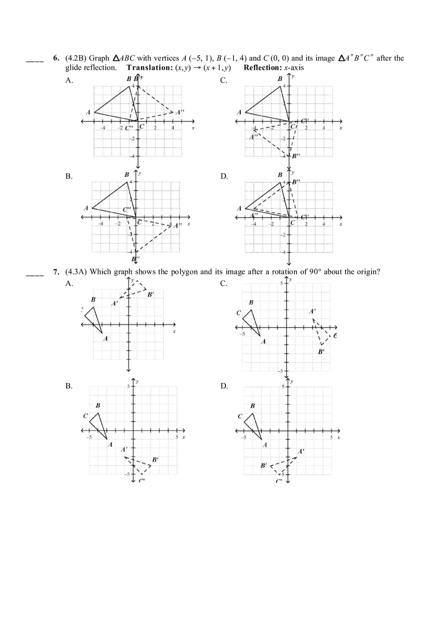 Geometry A Chapter 4 Test Review Answer Key - Page 6