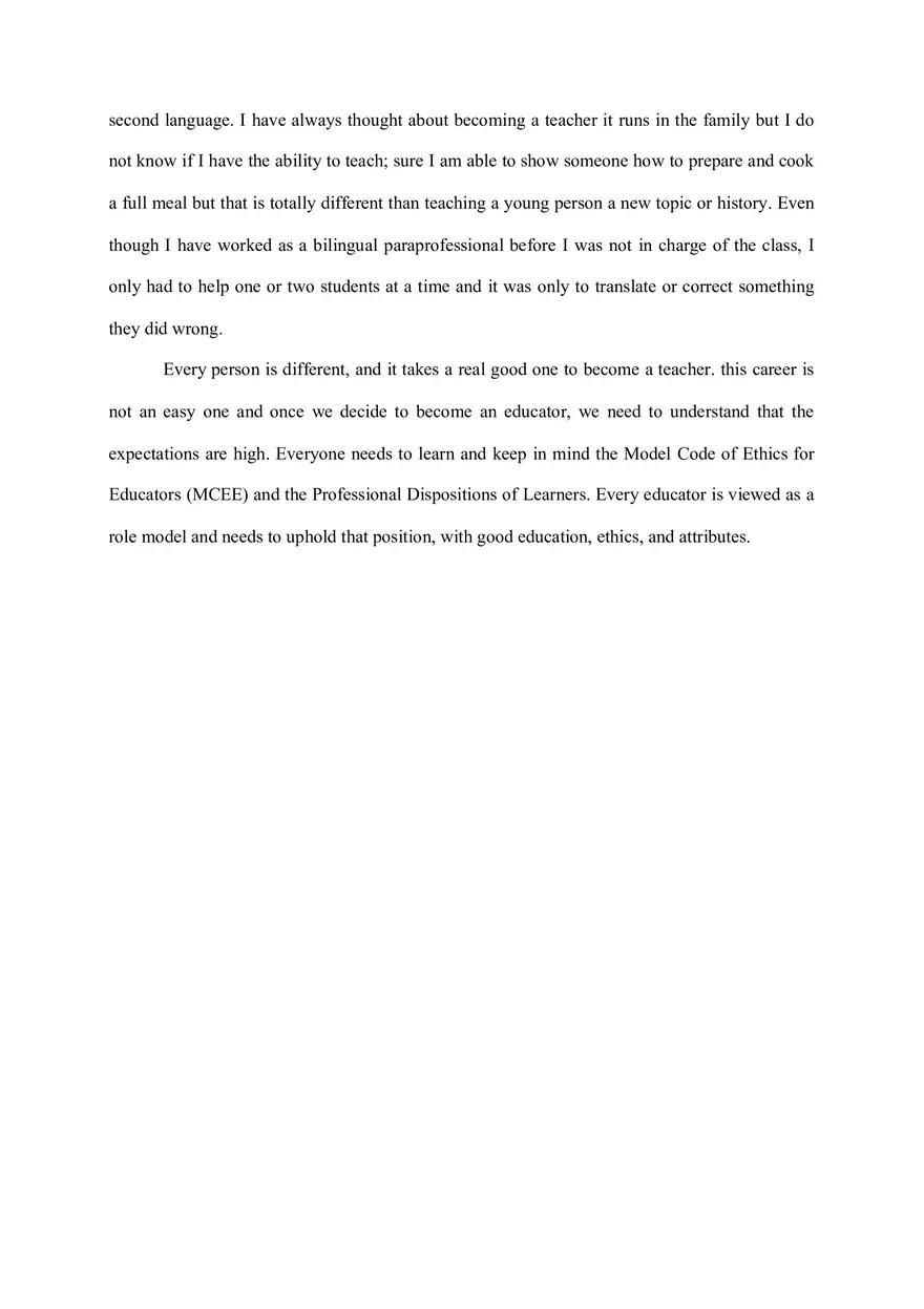 Professional Dispositions and Model Code of Ethics for Educators - Page 3