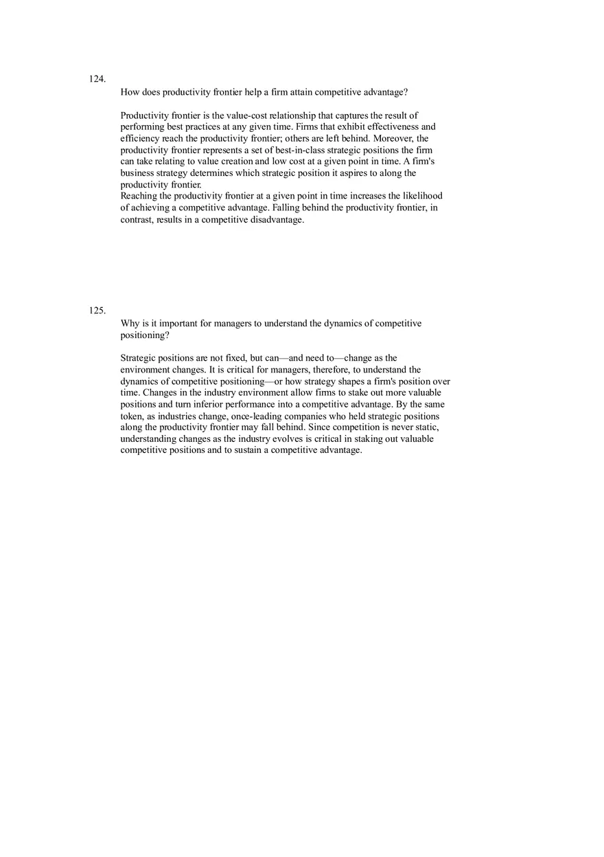 Differentiation, Cost Leadership, and Integration Answer Key Part 6 - Page 9