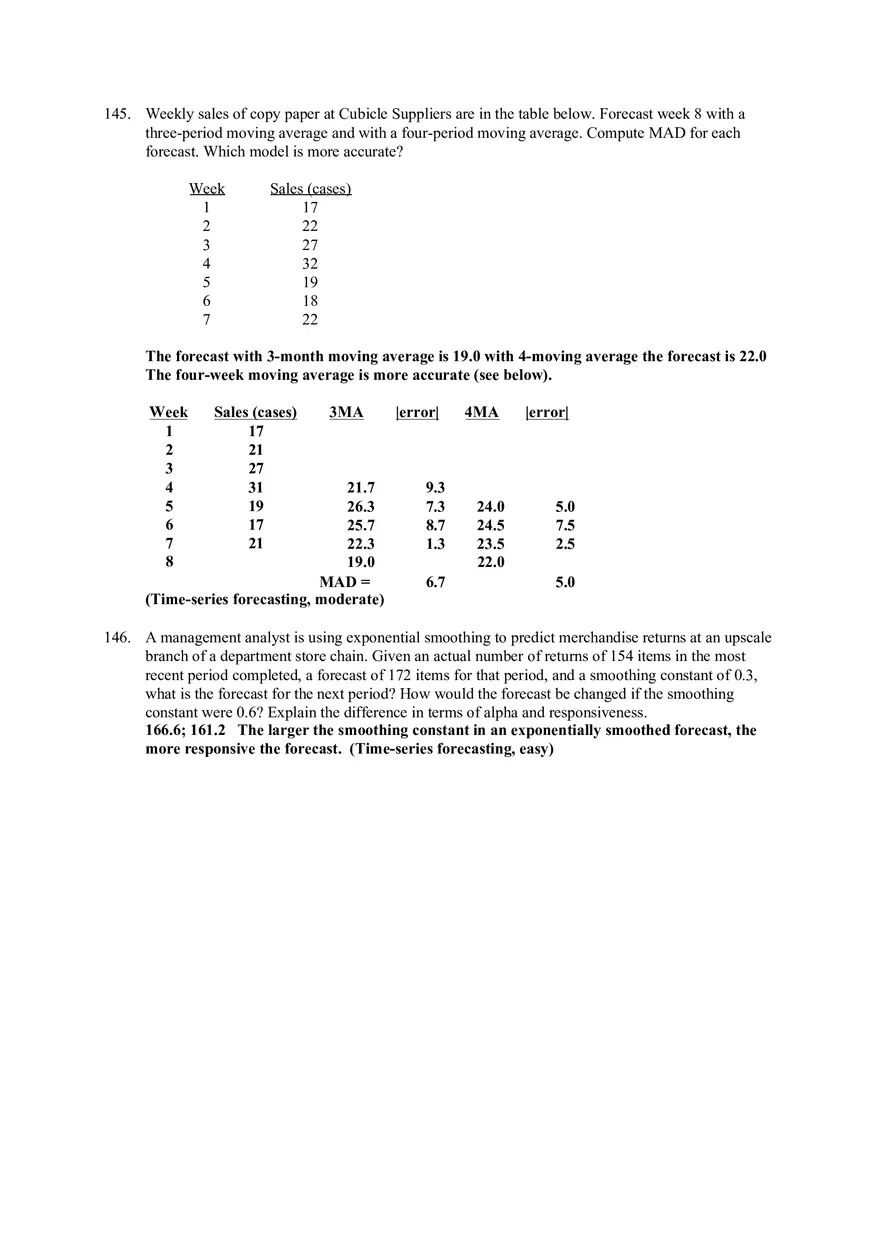 Chapter 4 - Forecasting Answers 2 - Page 9