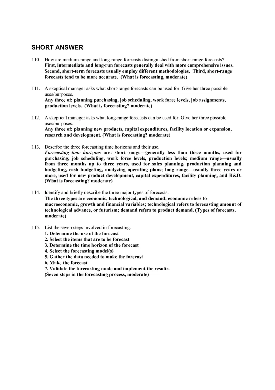 Chapter 4 - Forecasting Answers 2 - Page 1