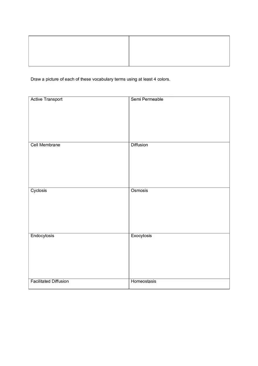 Cell Transport Review Worksheets - Page 7