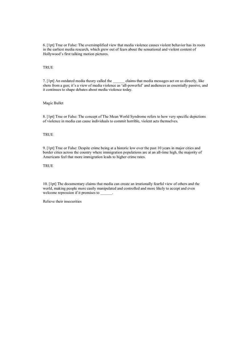 The Mean World Syndrome with Answers - Page 2