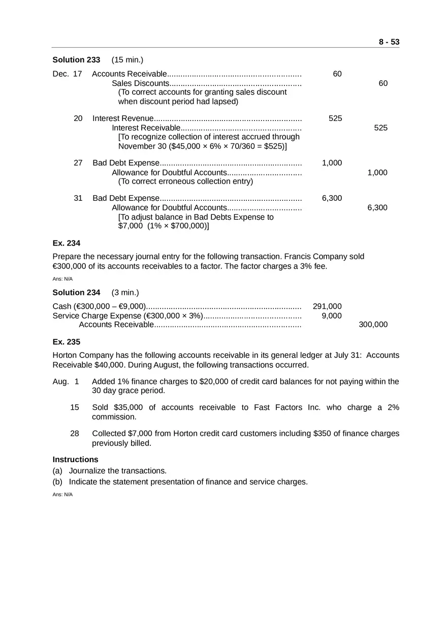 Accounting for Receivables Answer Key Part 6 - Page 2