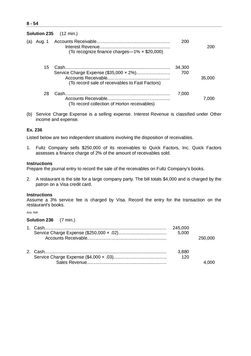 Accounting for Receivables Answer Key Part 6 - Page 3