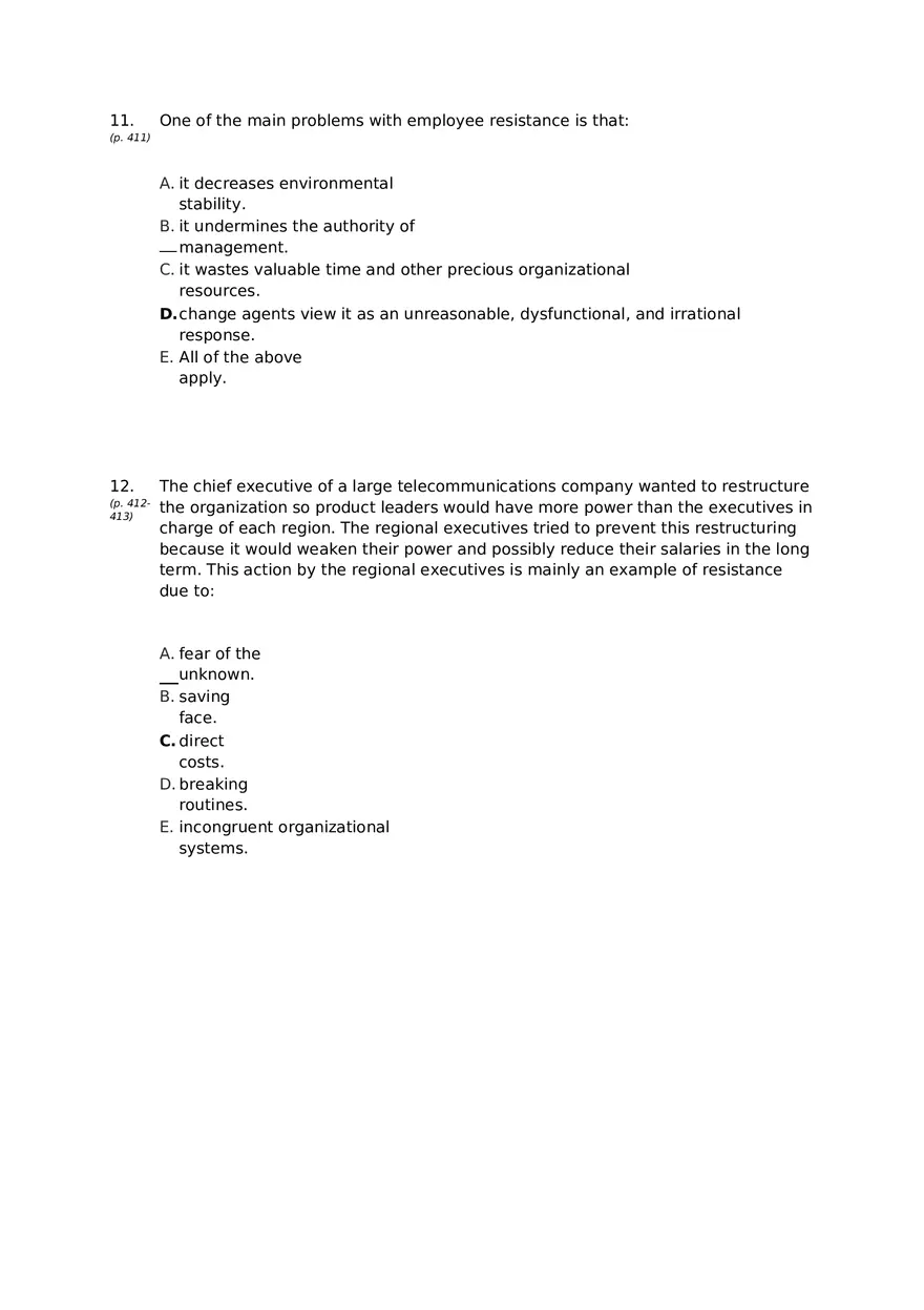 Chapter 15 Organizational Change Answer Key 1 - Page 6