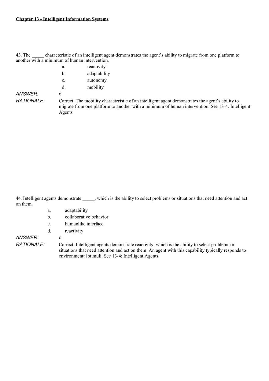 Intelligent Information Systems Answer Key 3 - Page 1