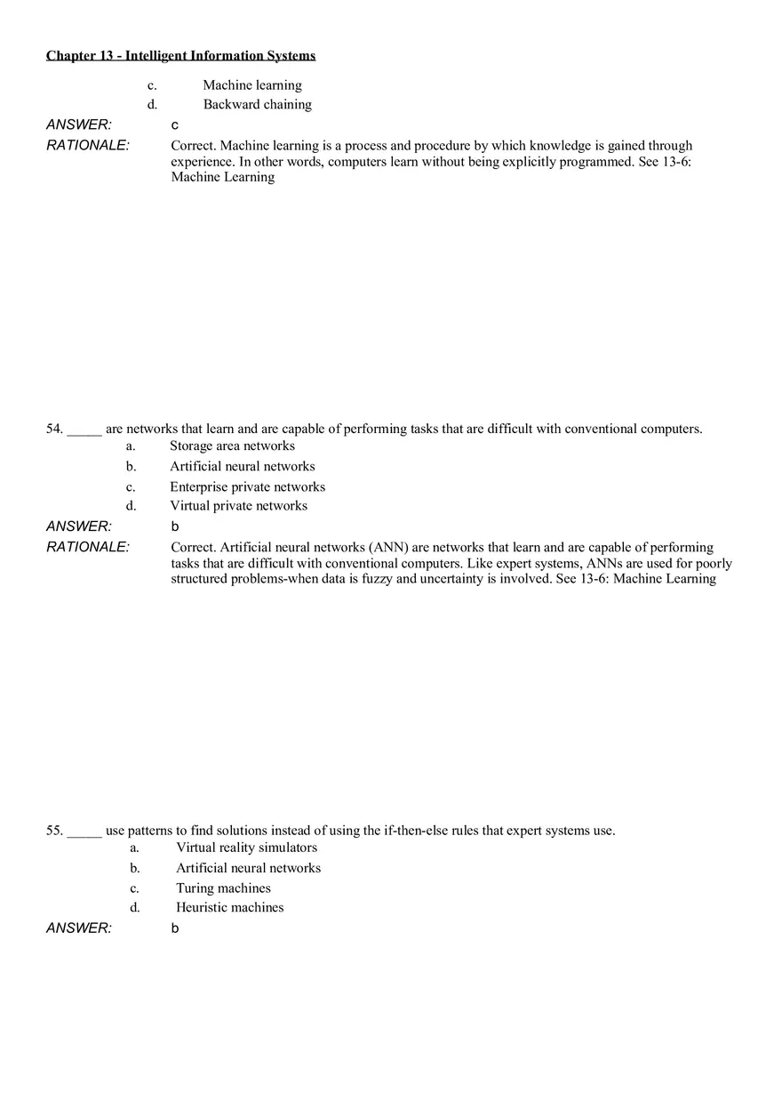 Intelligent Information Systems Answer Key 3 - Page 6
