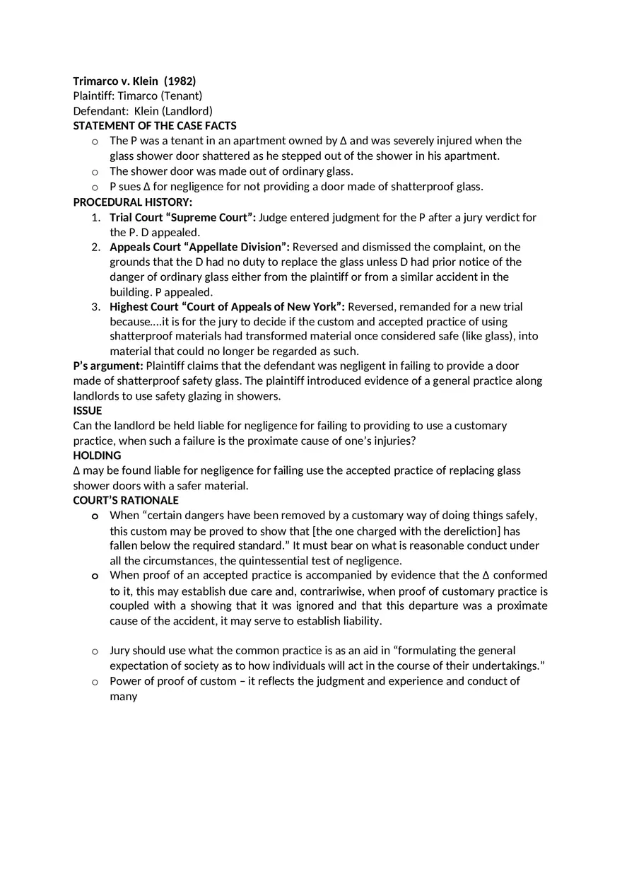 Timarcov - Summary The Torts Process - Page 1
