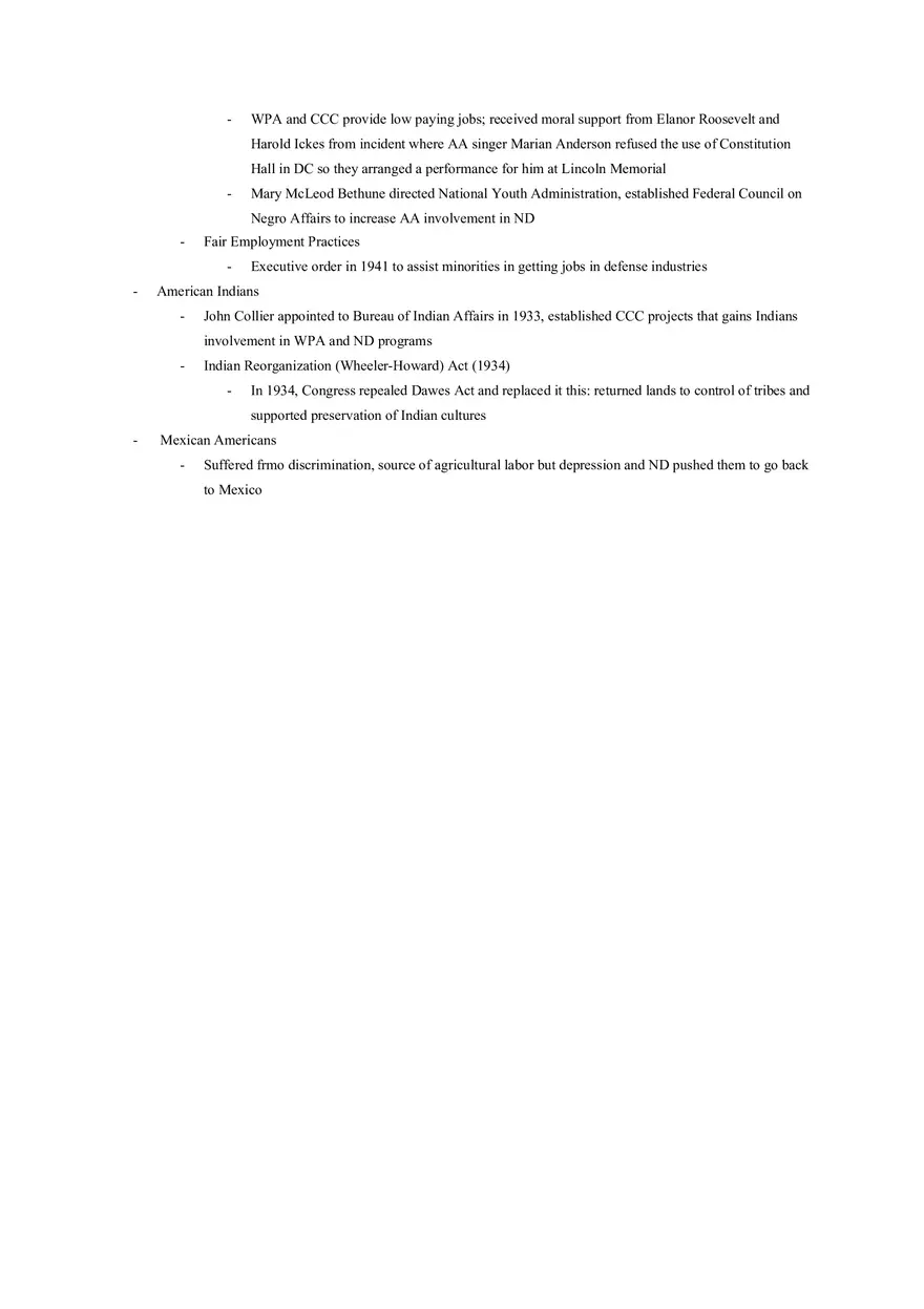 The Great Depression and the New Deal, 1929-1939 Chapter 24 Notes - Page 7