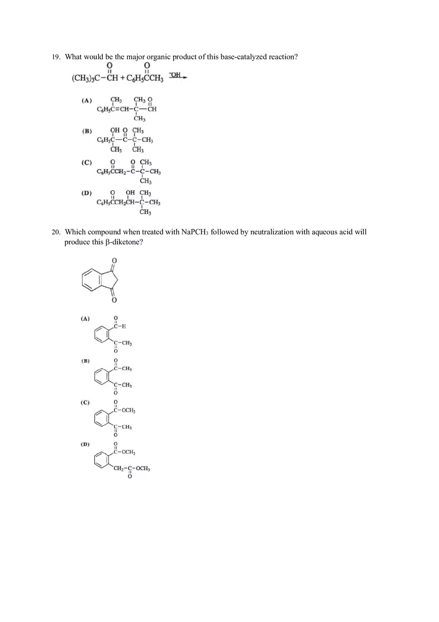 Reactions at Alpha Carbon HW - Page 7