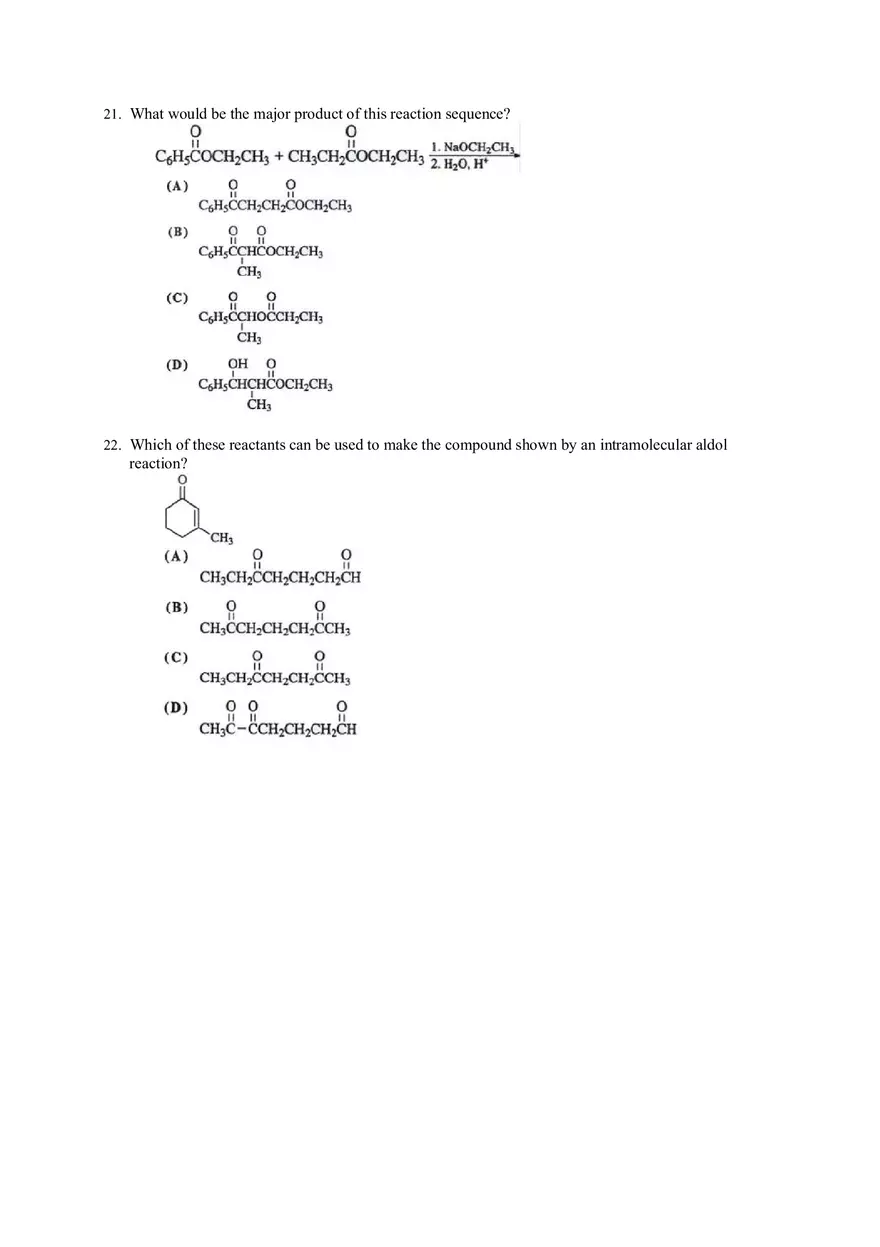 Reactions at Alpha Carbon HW - Page 8