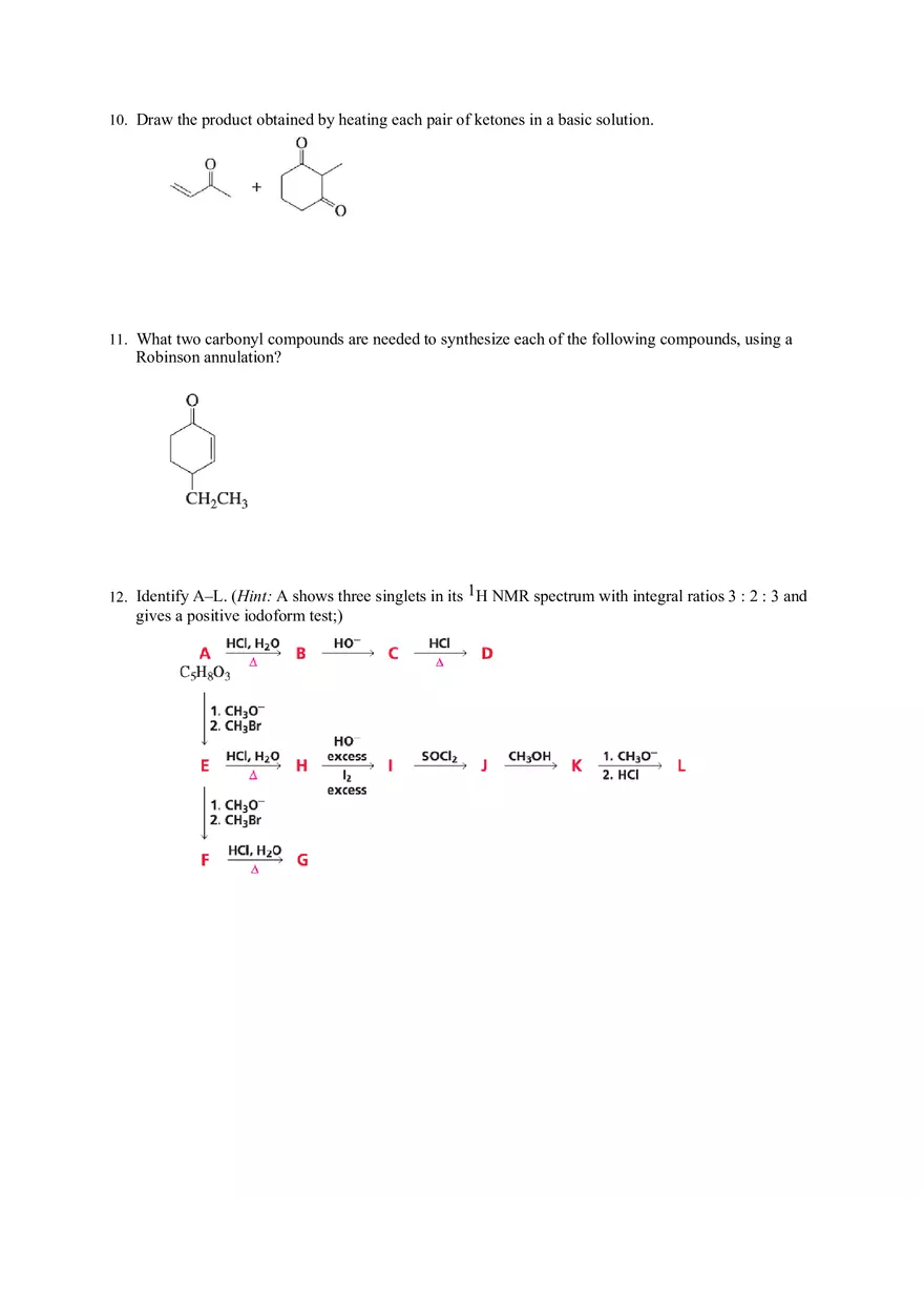 Reactions at Alpha Carbon HW - Page 4