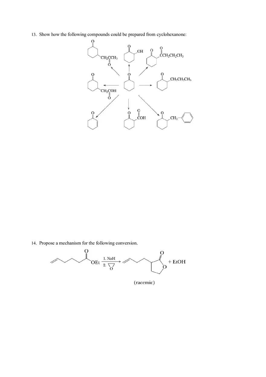Reactions at Alpha Carbon HW - Page 5