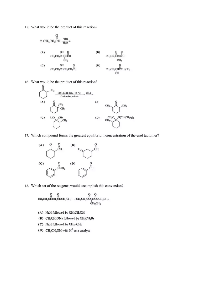 Reactions at Alpha Carbon HW - Page 6