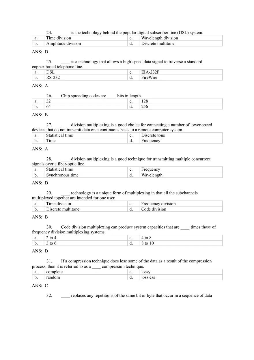 Introduction to Computer Networks Answer Key Part 3 - Page 2