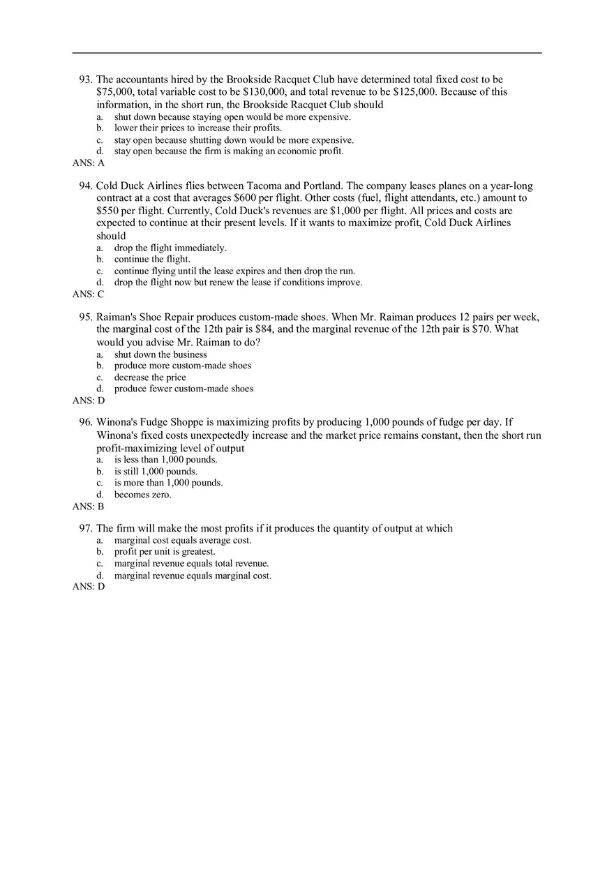 Chapter 14 Firms in Competitive Markets Answer Key Part 4 - Page 7