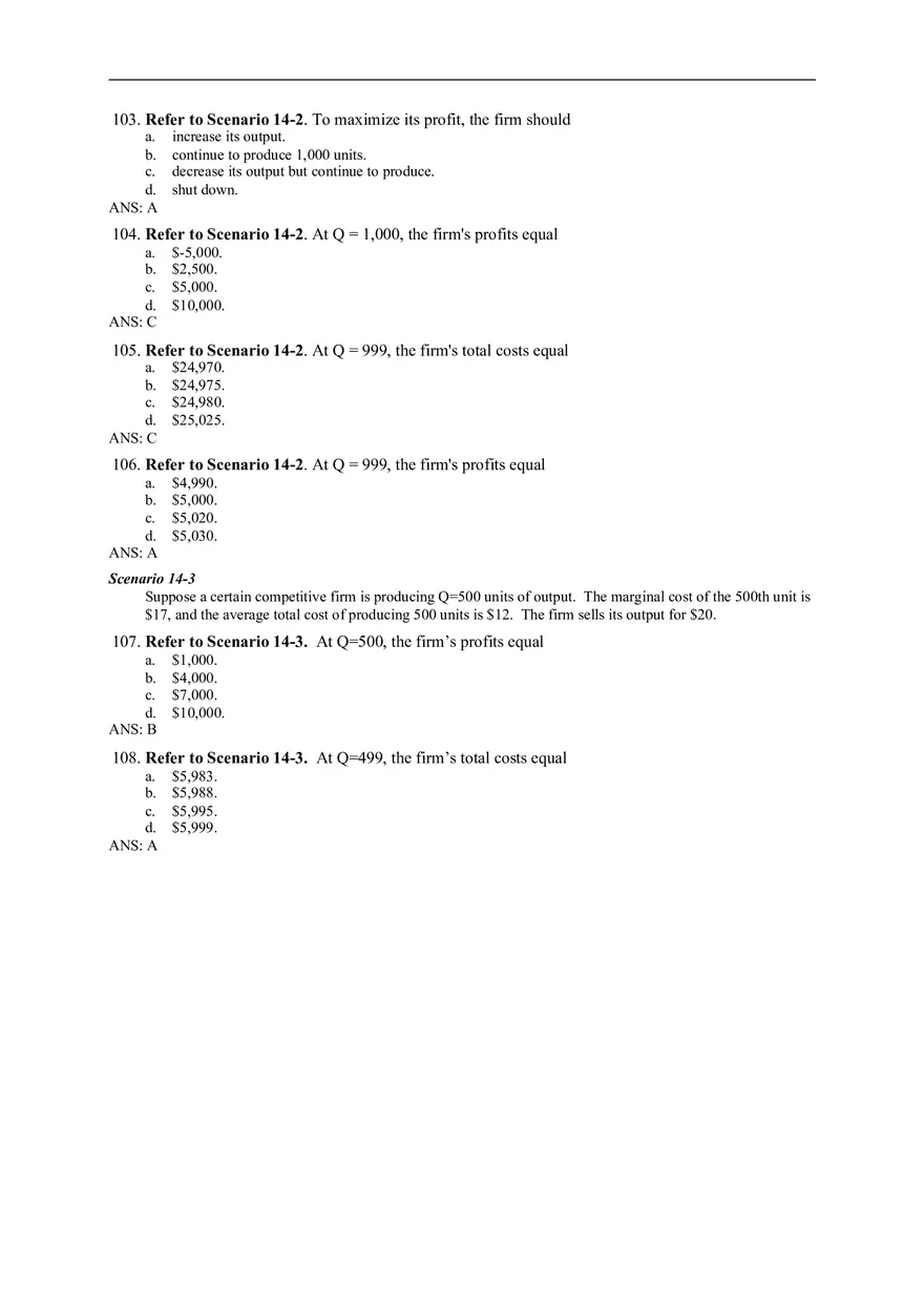 Chapter 14 Firms in Competitive Markets Answer Key Part 4 - Page 9