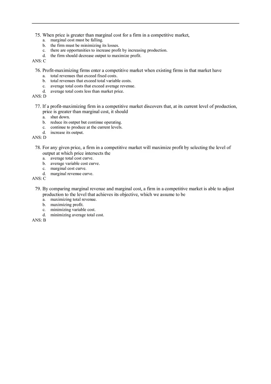 Chapter 14 Firms in Competitive Markets Answer Key Part 4 - Page 2