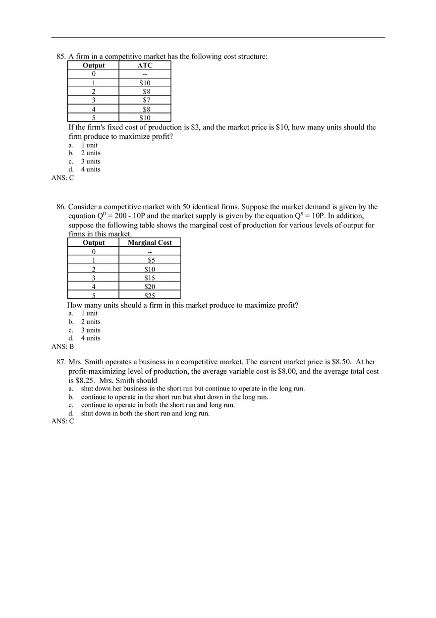 Chapter 14 Firms in Competitive Markets Answer Key Part 4 - Page 5