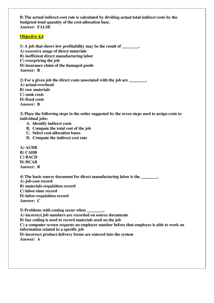 Chapter 4 Job Costing Answer Key Part 1 - Page 8