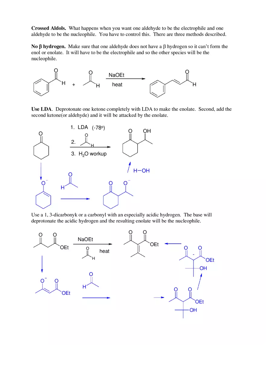The Aldol Condensation - Practice Problems and Solutions - Page 2