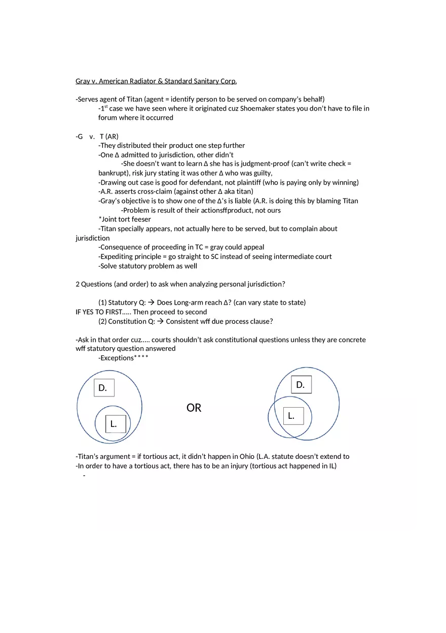 Gray v. American Radiator & Standard Sanitary Corp Lecture Notes - Page 1
