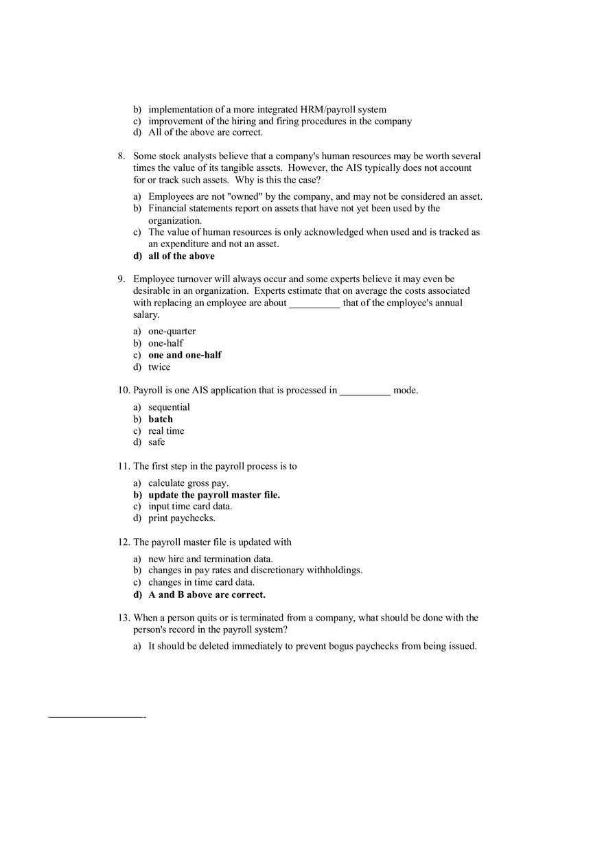 Accounting Information System Answer Key Chapter 13 - Page 13