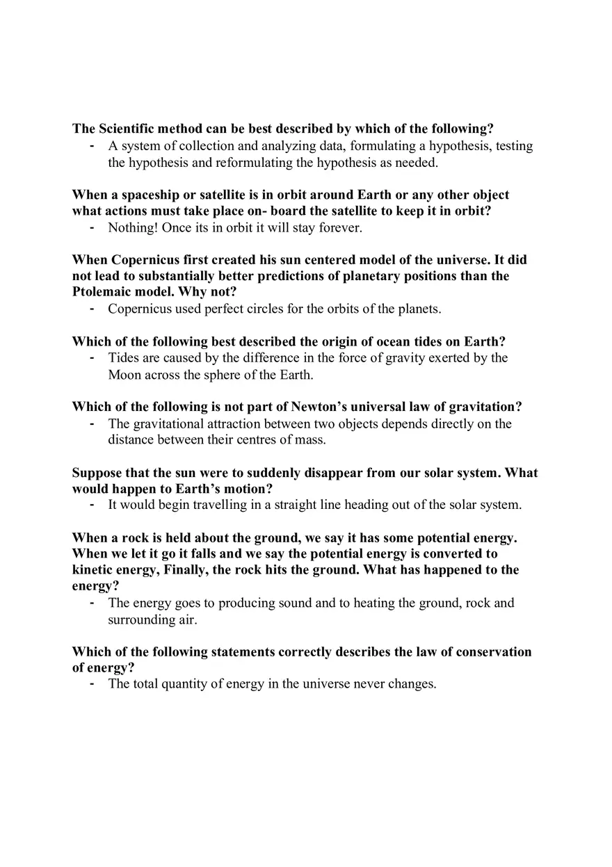 Astronomy Quiz Galileo Notes - Page 5