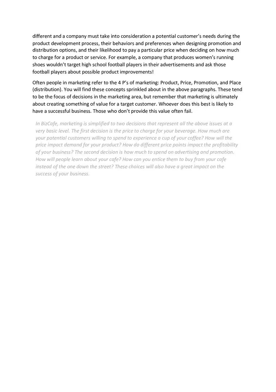 BizCafe Is a Computer Simulation Part 3 - Page 2