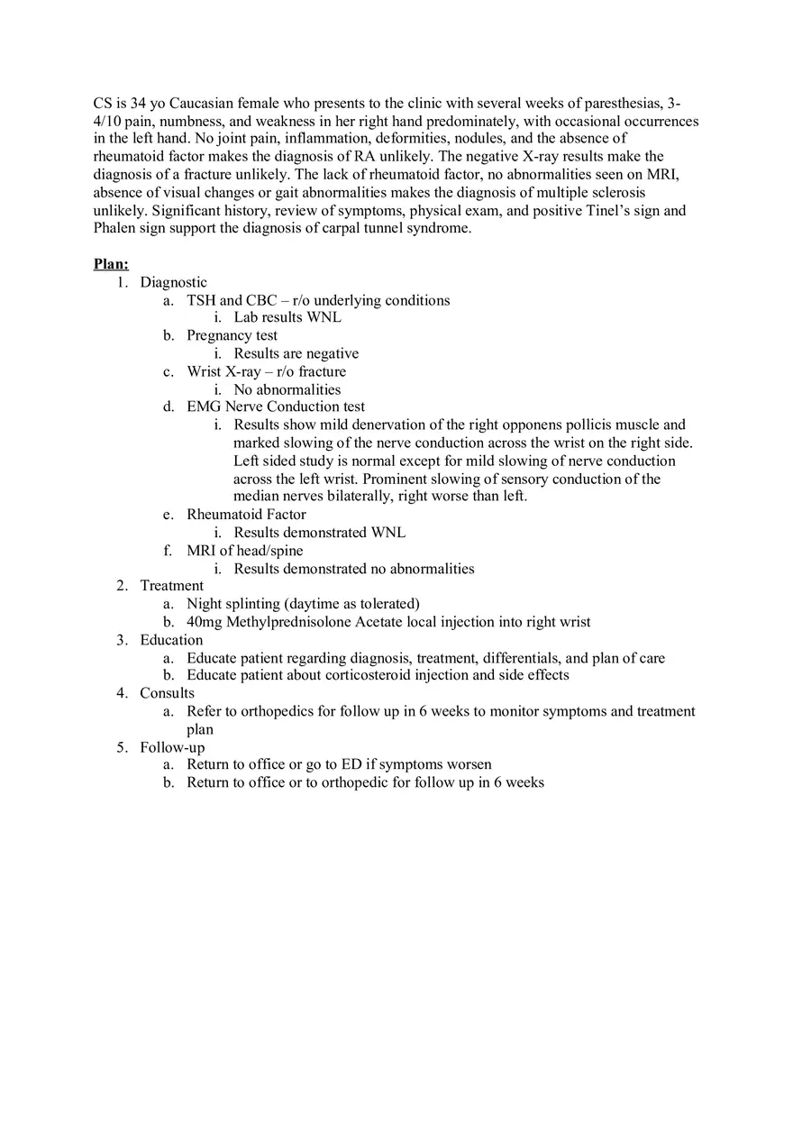 SOAP Carpal Tunnel Syndrome - Page 3