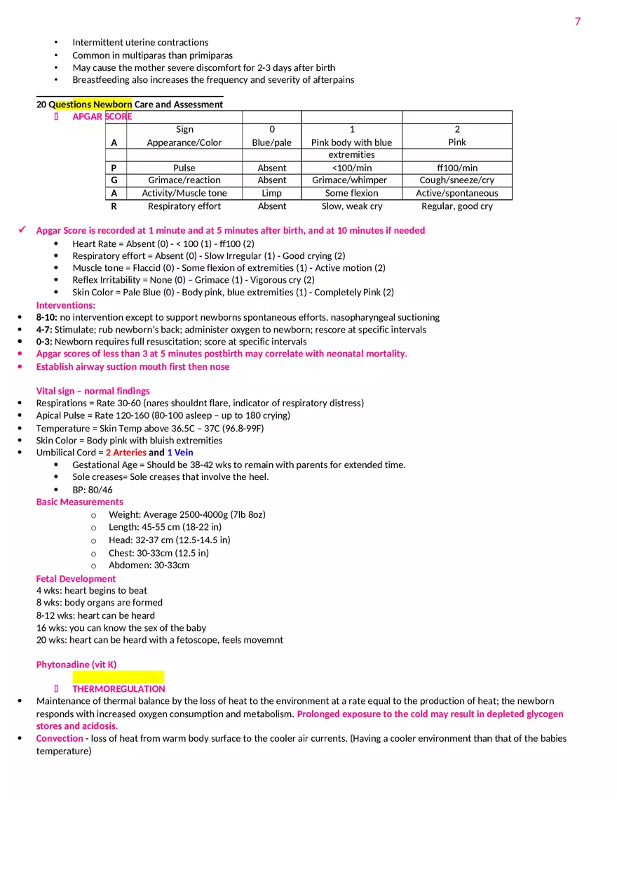 23 Questions Antepartum and Intrapartum - Page 7