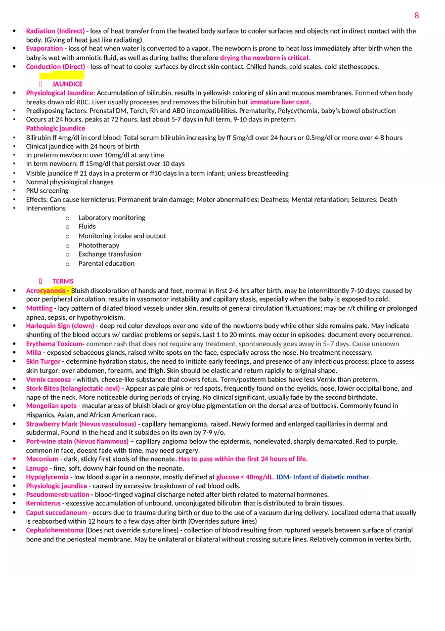23 Questions Antepartum and Intrapartum - Page 8